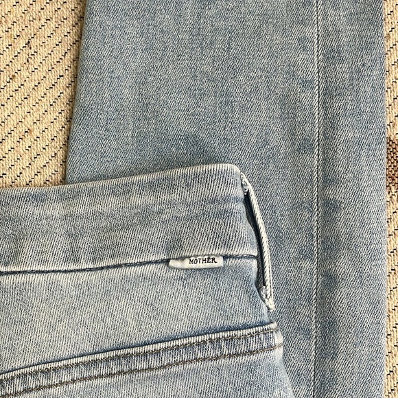 MOTHER High Waisted The Looker crop Swimming Pool Sunday Size 24 blue jeans - Picture 14 of 17